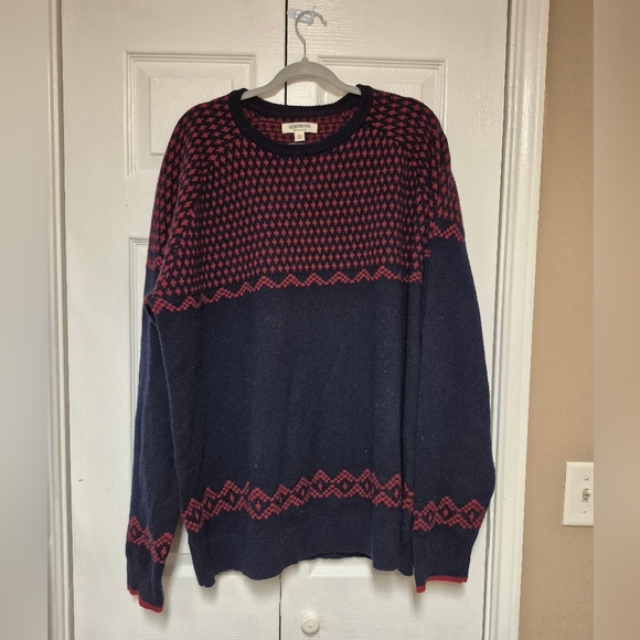 Goodthreads Men's Navy And Red Wool Sweater Size XXL - Picture 2 of 4